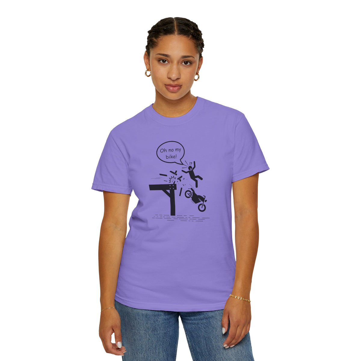 Non UK Sales Motorbike t-shirt  (Oh no my bike)  Pier B/W