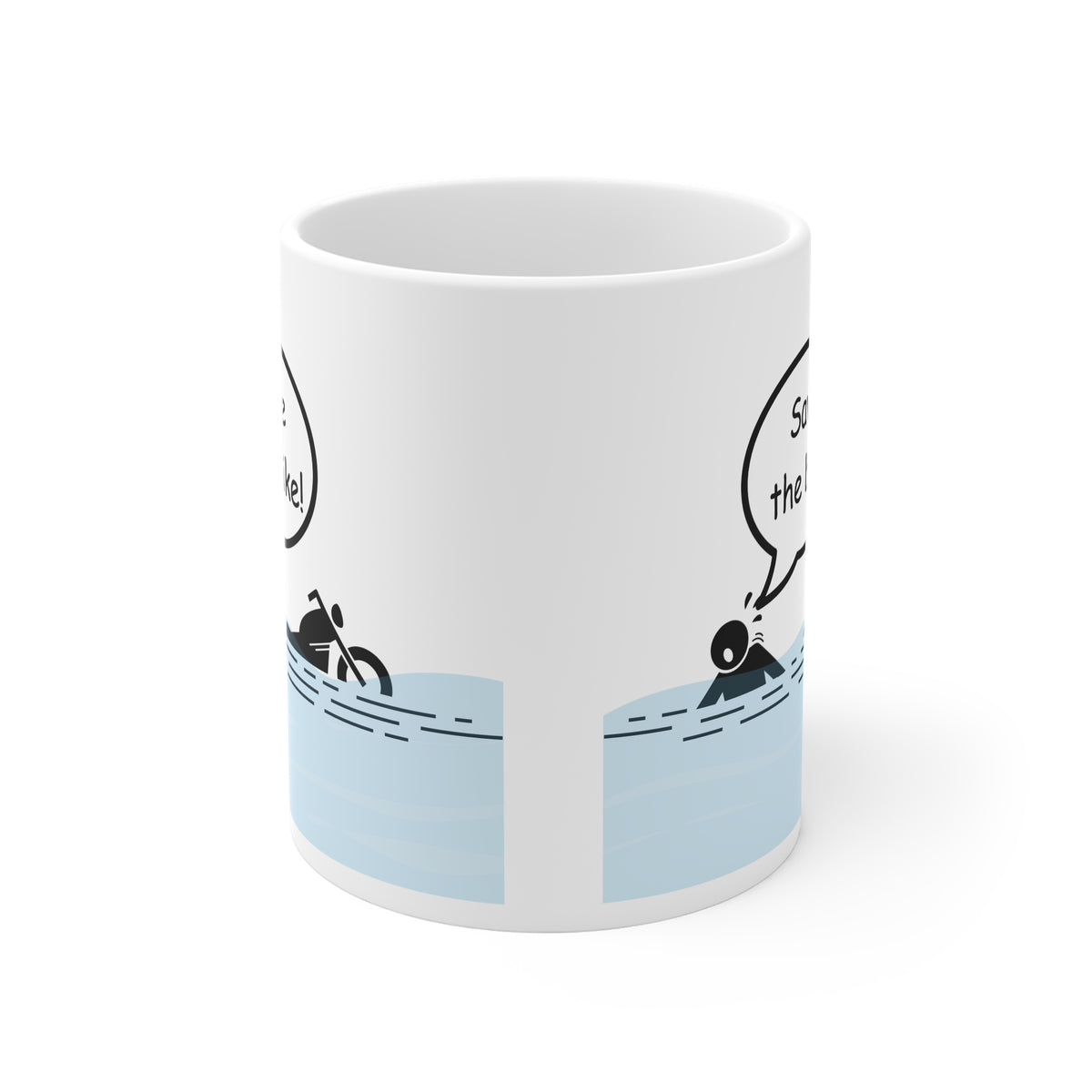 11oz White Mug With (Save the bike)