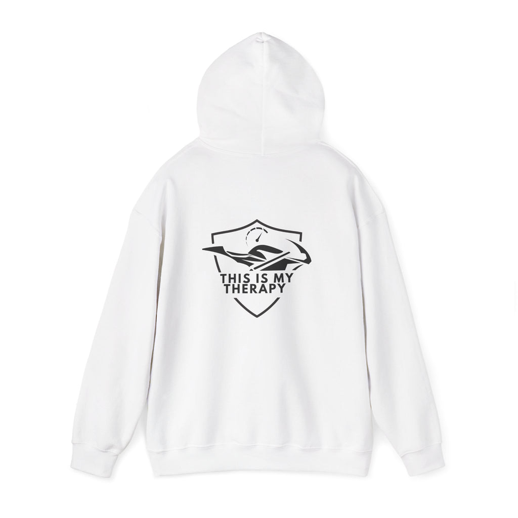Non UK Sales Hooded Sweatshirt (This is my therapy) B/W