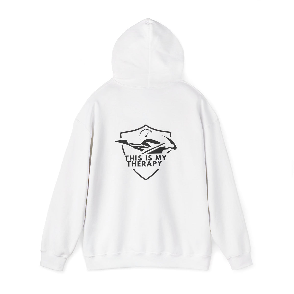 Non UK Sales Hooded Sweatshirt (This is my therapy) B/W