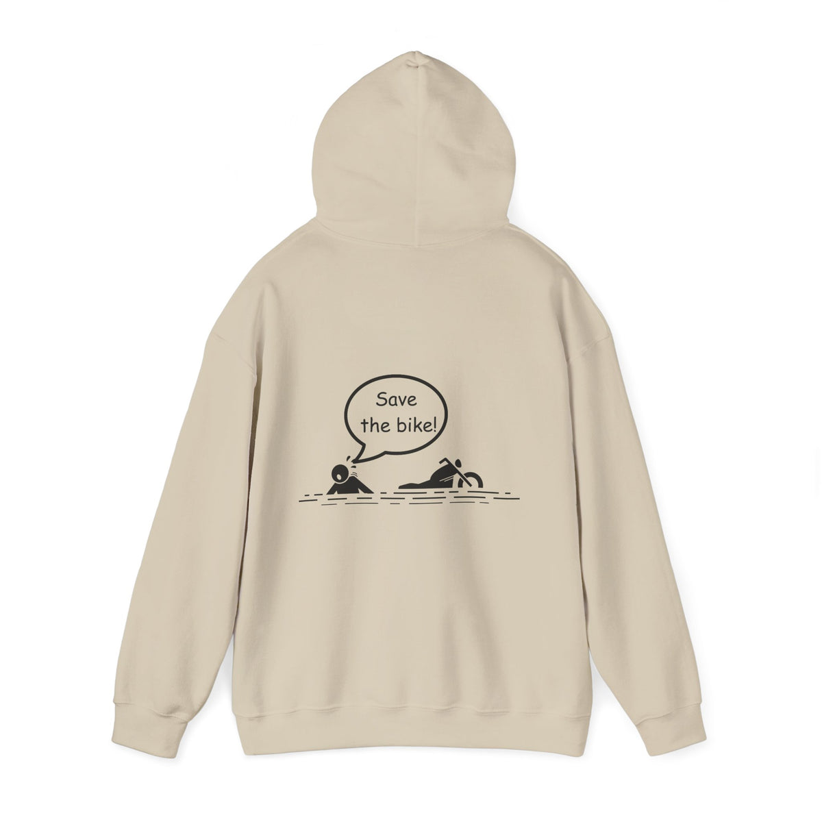 Non UK Sales Hooded Sweatshirt (Save the bike!) B/W