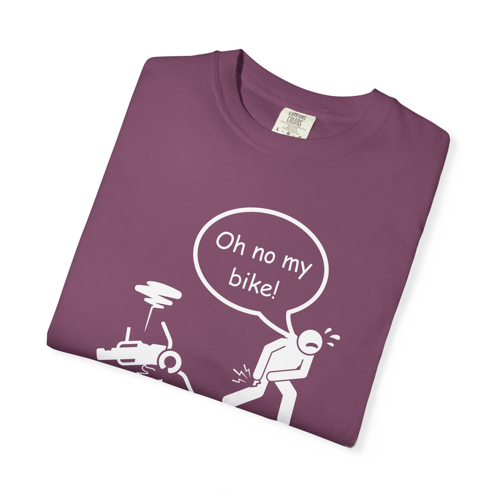 Non UK Sales Motorbike t-shirt  (Oh no my bike)  Dropped W/B