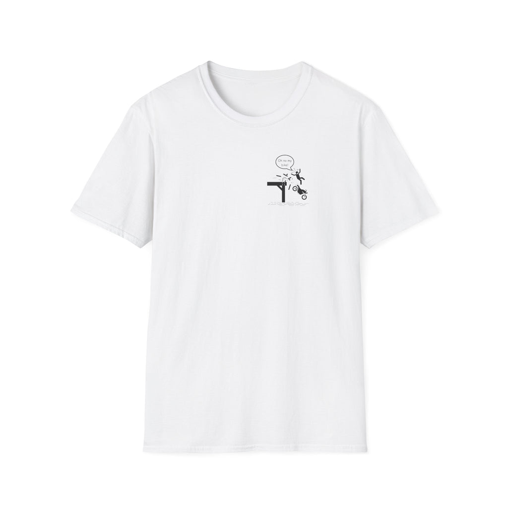Motorbike T-shirt with 'Oh No My Bike!' (2) Small Logo