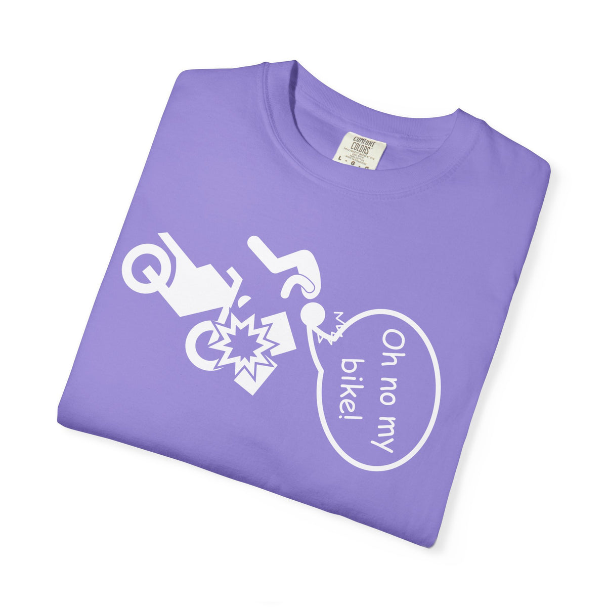Non UK Sales Motorbike t-shirt (Oh no my bike) Boxes W/B