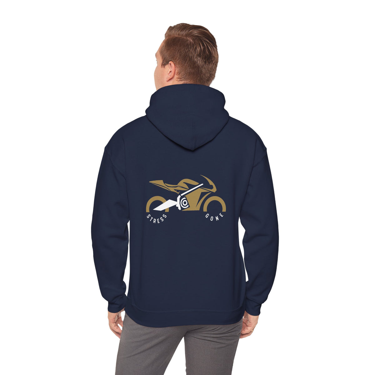Non UK Sales Hooded Sweatshirt (Stress gone) G/B