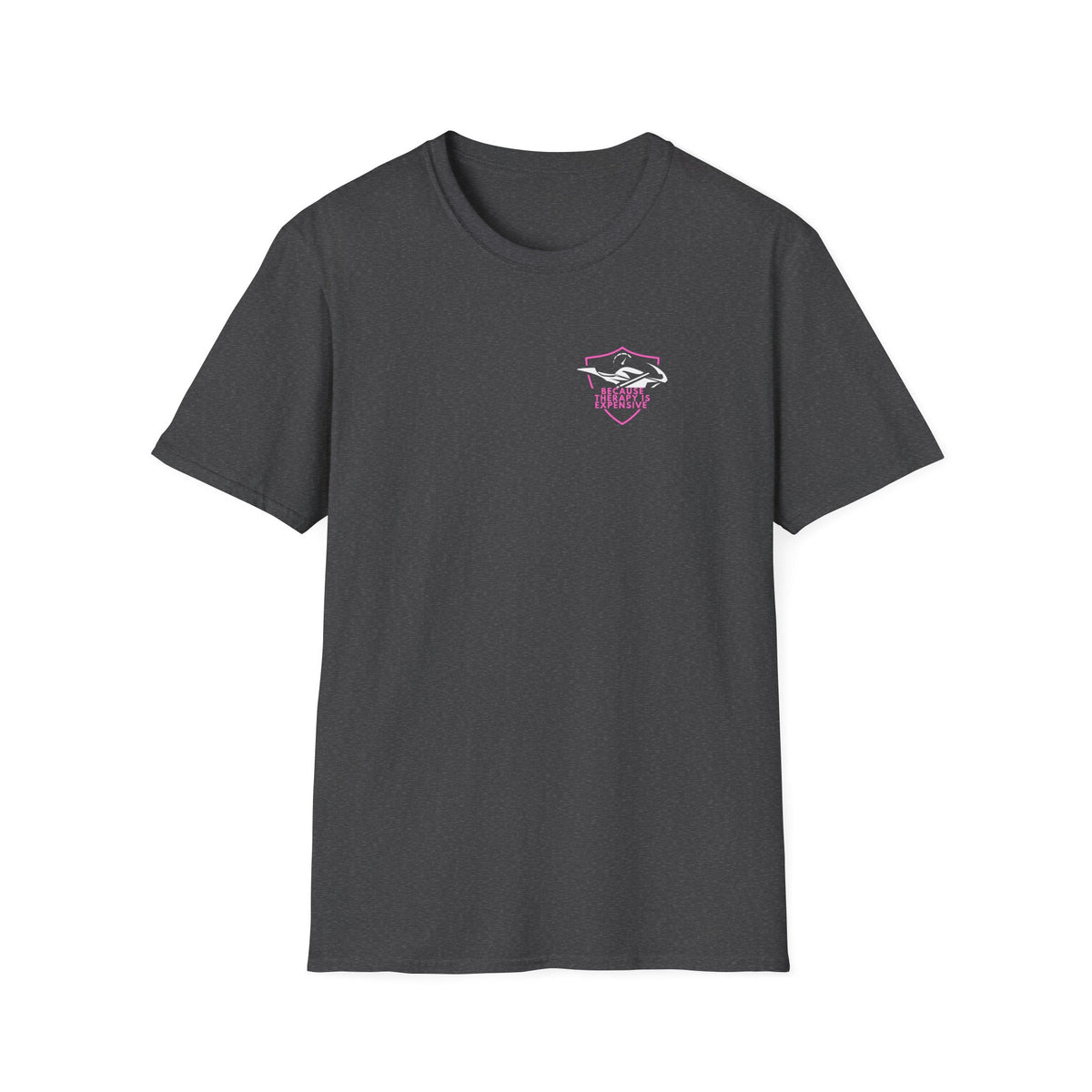 Motorbike T-shirt with 'Because Therapy is Expensive' (2) Small Logo