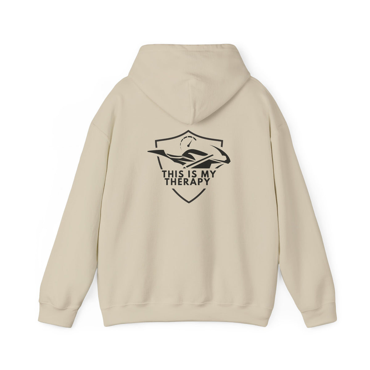 Non UK Sales Hooded Sweatshirt (This is my therapy) B/W