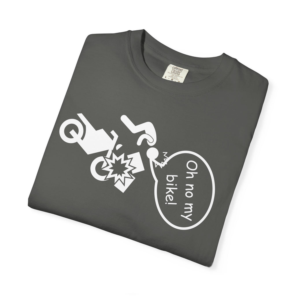 Non UK Sales Motorbike t-shirt (Oh no my bike) Boxes W/B