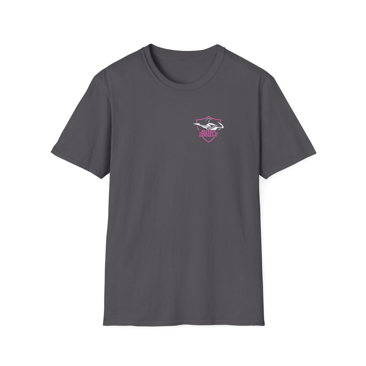 Motorbike T-shirt with 'Because Therapy is Expensive' (2) Small Logo