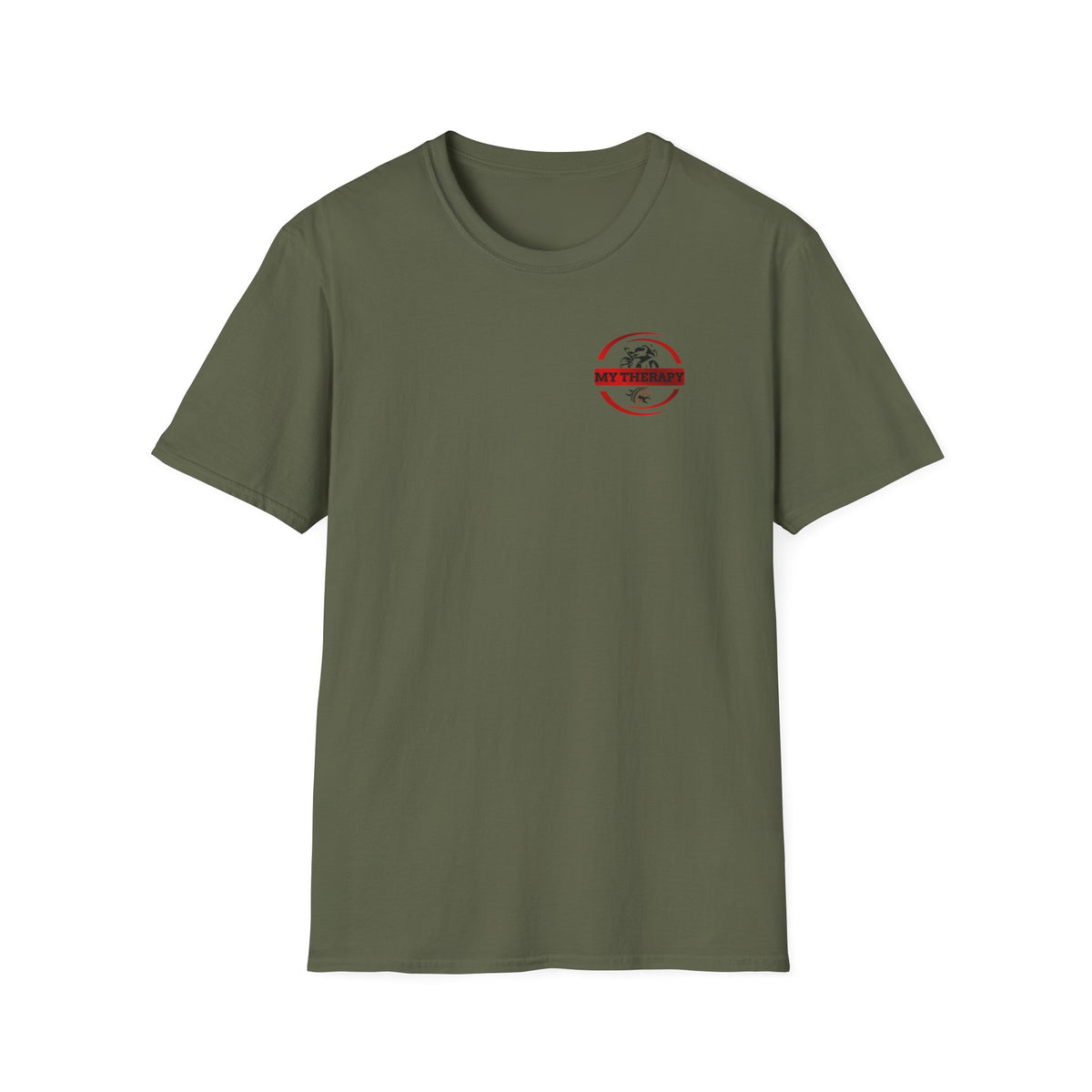 Motorbike T-shirt with 'My Therapy' (Red) Small Logo