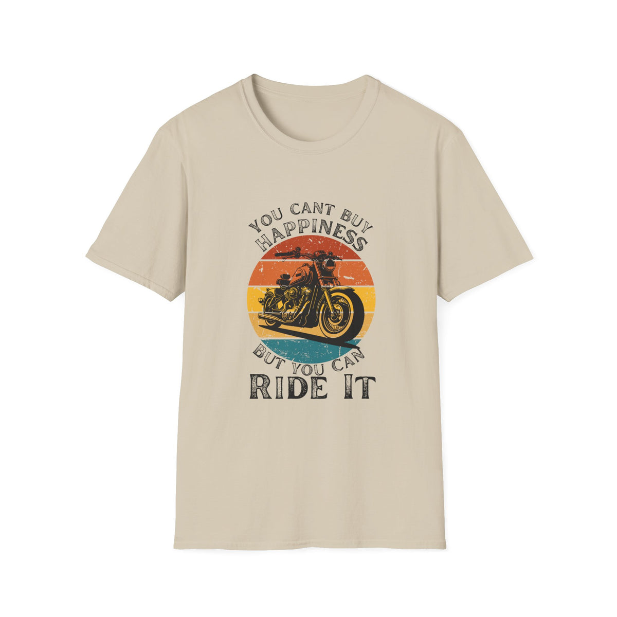 Motorbike T-shirt with You Cant Buy Happiness, But You Can Ride It'