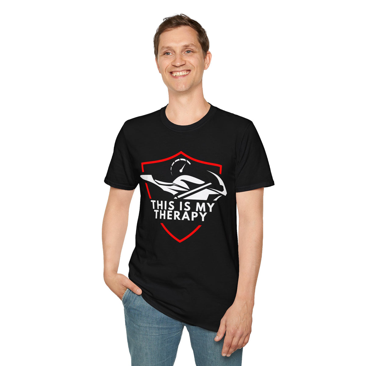 Motorbike T-shirt with 'This is my Therapy' (1)