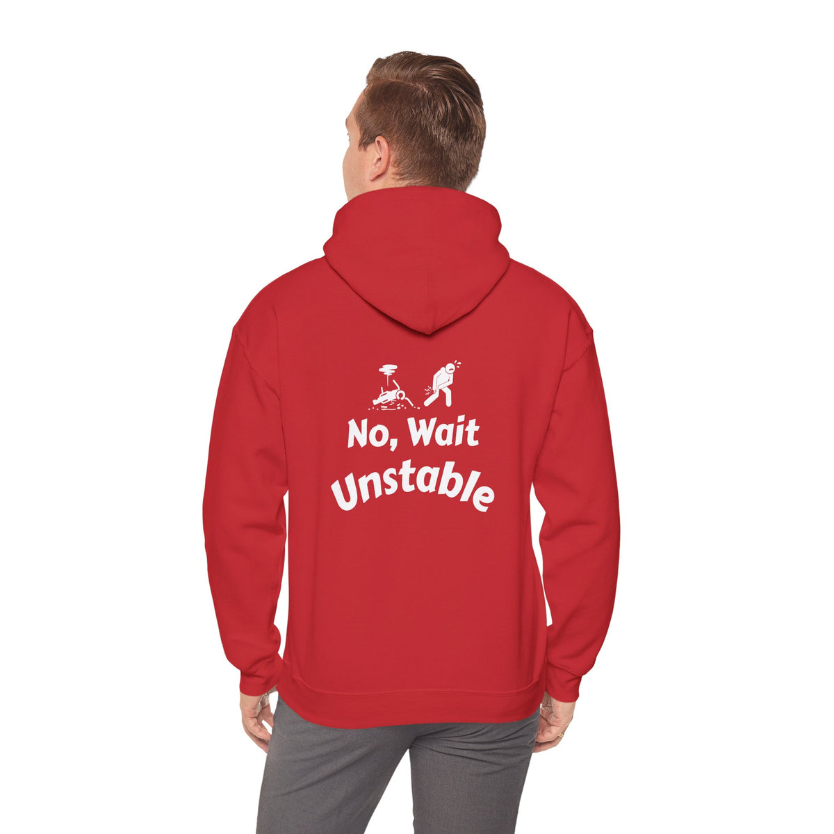 Motorcycle Hoodie — I Am Unstoppable / No, Wait Unstable Funny Biker Pullover
