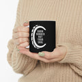 Non UK Sales 11oz And 15oz White Mug With (Burn rubber, Not your soul) T W/B