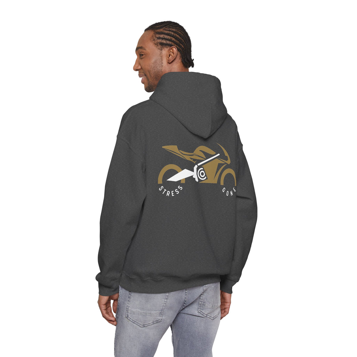 Unisex Heavy Blend™ Hooded Sweatshirt (Stress Gone) Back