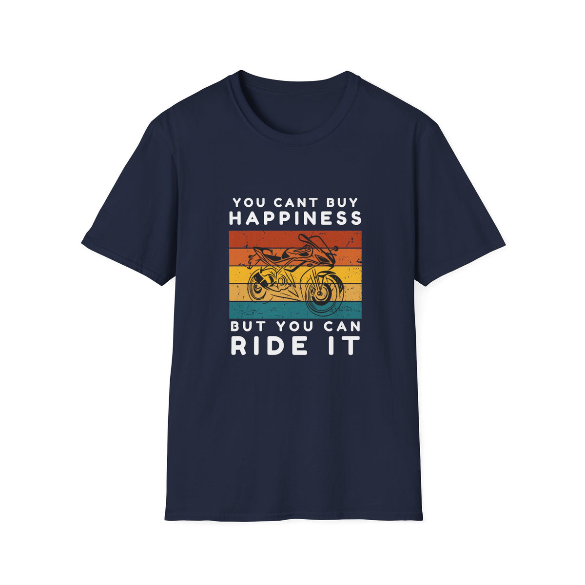 Motorbike T-shirt with You Cant Buy Happiness, But You Can Ride It' (2)