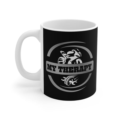 11oz White Mug With (My Therapy)