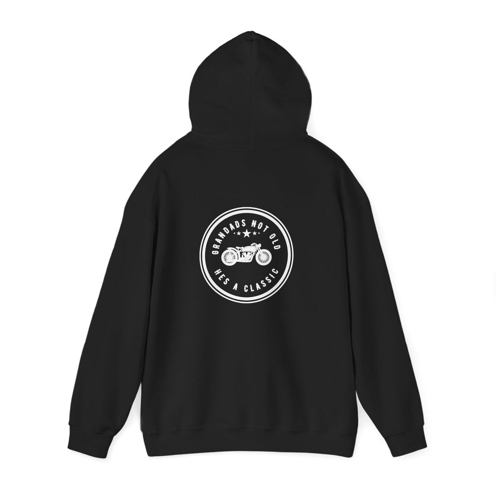 Non UK Sales Hooded Sweatshirt (Grandads not old, Hes a classic) W/B