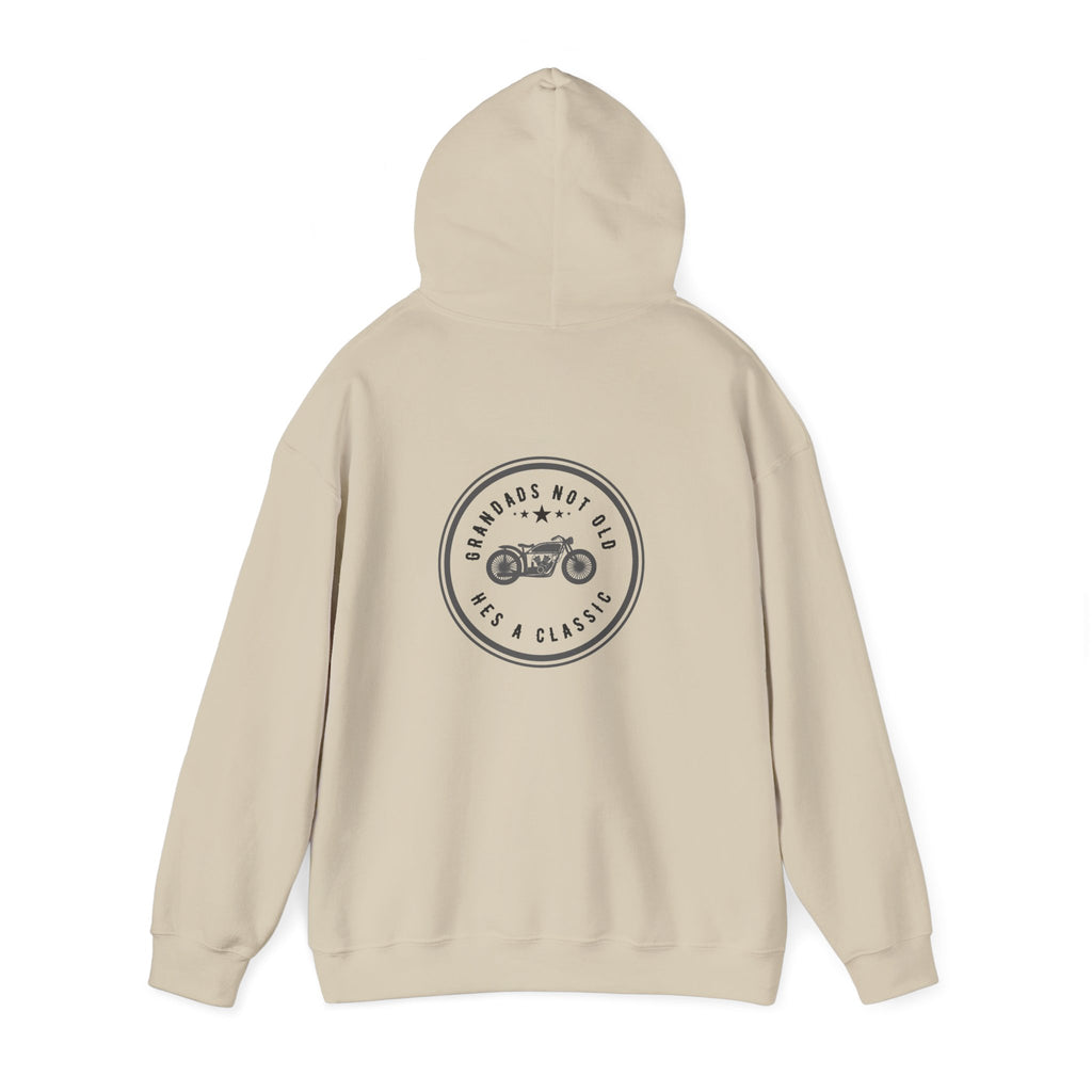 Non UK Sales Hooded Sweatshirt (Grandads not old, Hes a classic) B/W