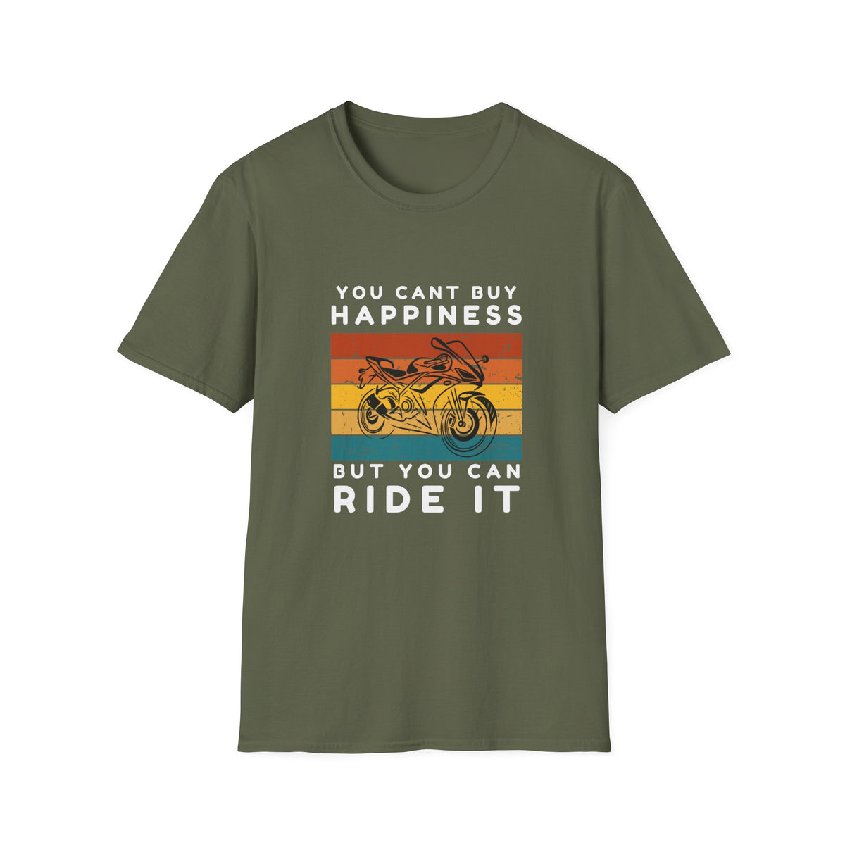 Motorbike T-shirt with You Cant Buy Happiness, But You Can Ride It' (2)