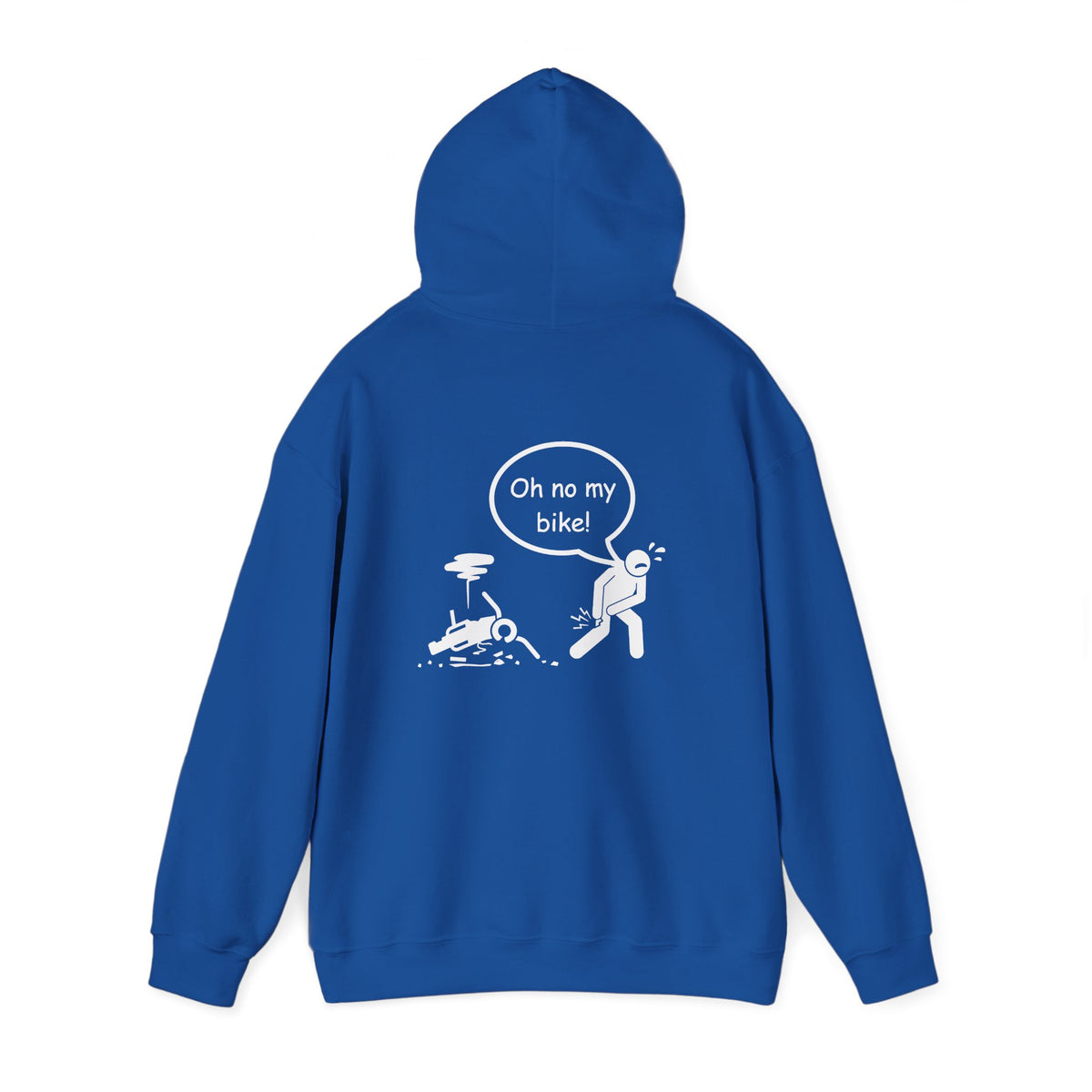 Non UK Sales Hooded Sweatshirt (Oh no my bike (Dropped) B/W