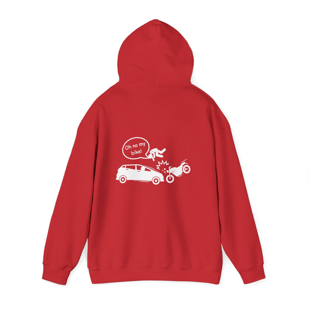 Non UK Sales Hooded Sweatshirt (Oh no my bike (Car) B/W