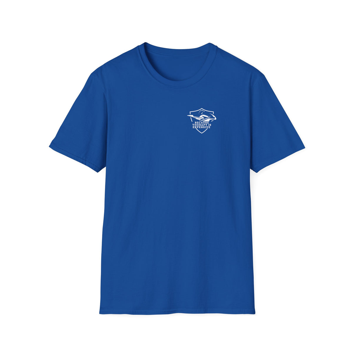 Motorbike T-shirt with 'Because Therapy is Expensive' (1) Small Logo