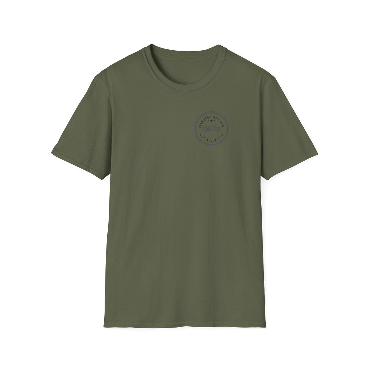 Motorbike T-shirt with 'Grandads Not Old Hes A Classic' (2) Small Logo