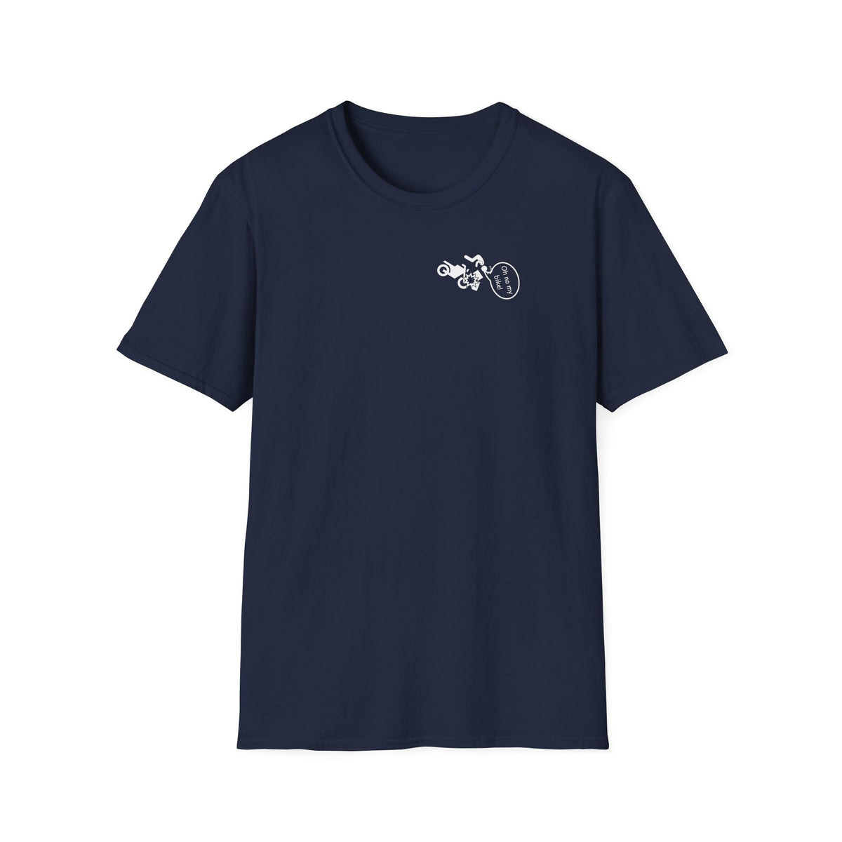 Motorbike T-shirt with 'Oh No My Bike!' (4) Small Logo