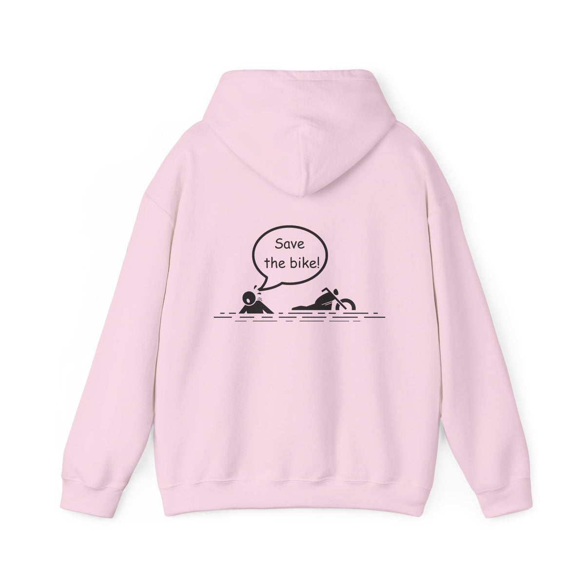 Non UK Sales Hooded Sweatshirt (Save the bike!) B/W