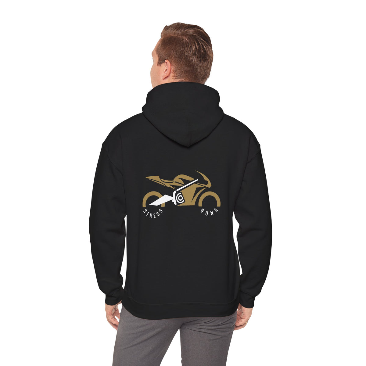Non UK Sales Hooded Sweatshirt (Stress gone) G/B