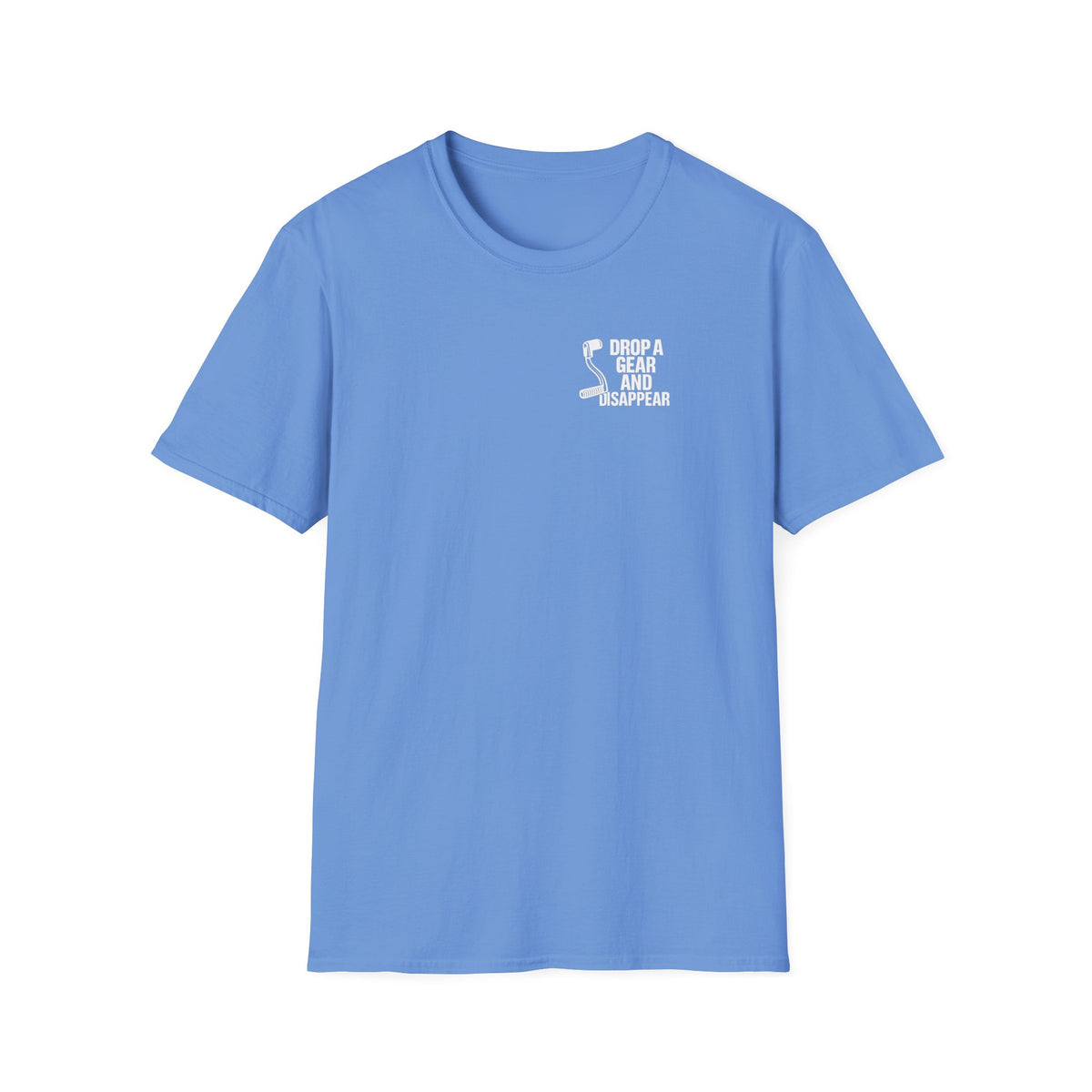 Motorbike T-shirt with 'Drop a gear and disappear' Small Logo