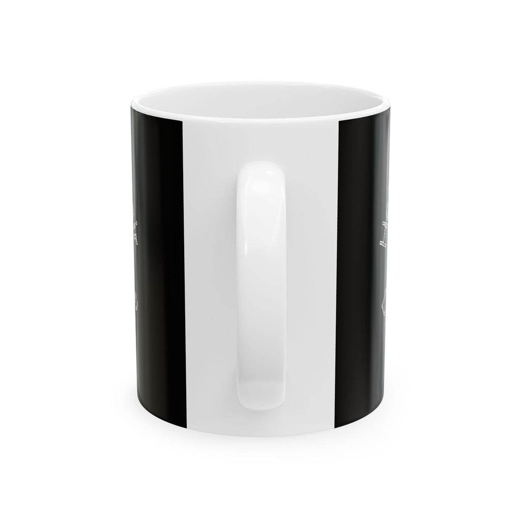Non UK Sales 11oz And 15oz White Mug With (Helmet hair, Dont care) W/B