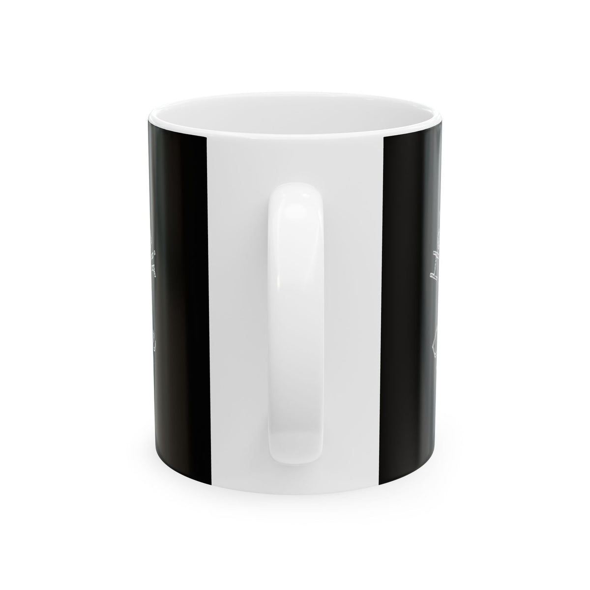 Non UK Sales 11oz And 15oz White Mug With (Helmet hair, Dont care) W/B