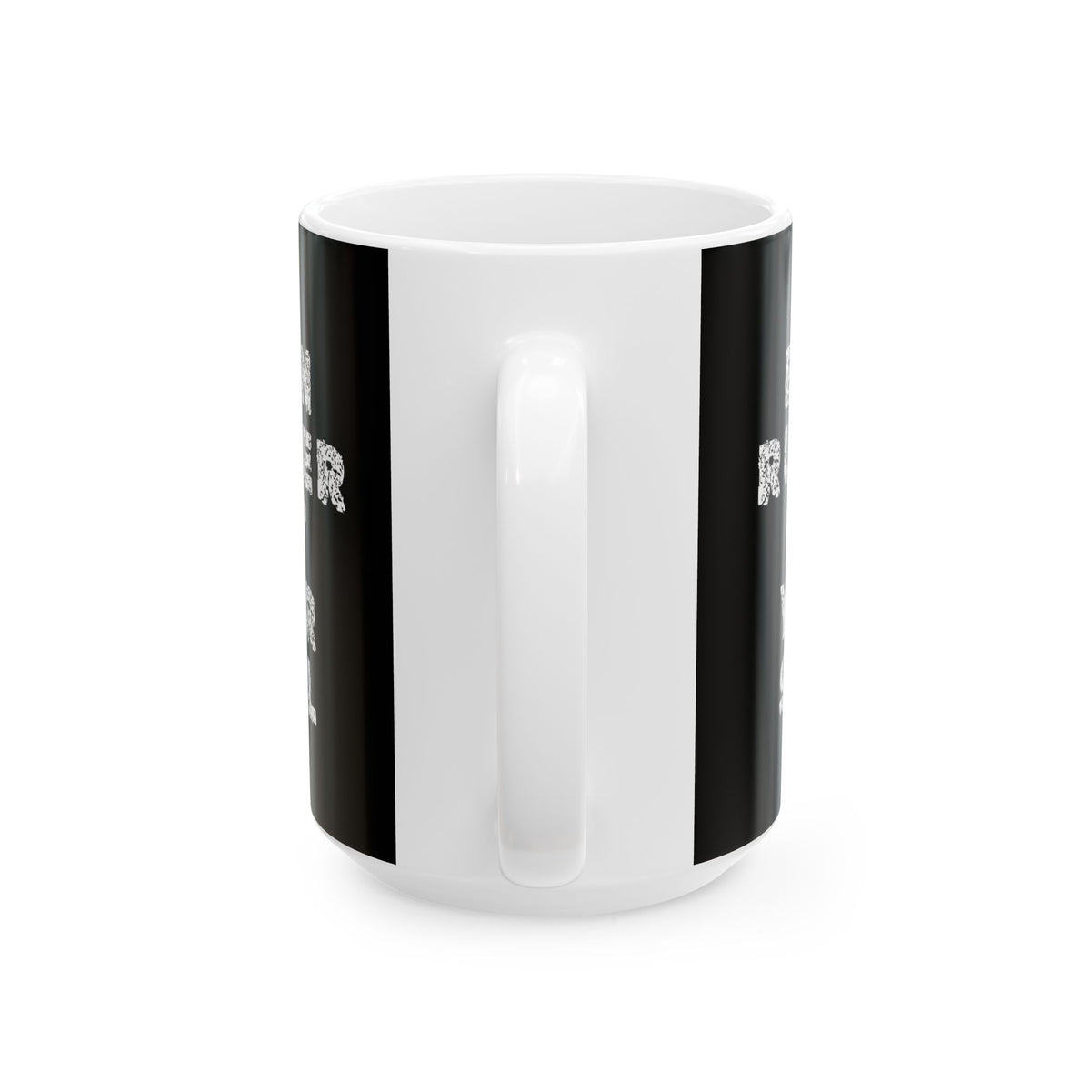 Non UK Sales 11oz And 15oz White Mug With Burn rubber, Not your soul) W