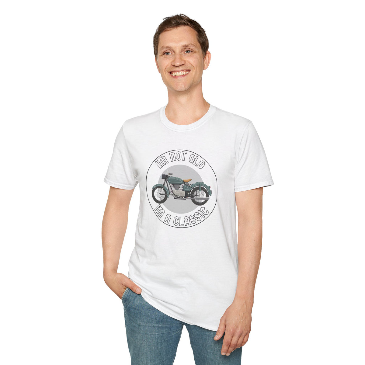 Motorbike T-shirt with 'Im Not Old Im A Classic'