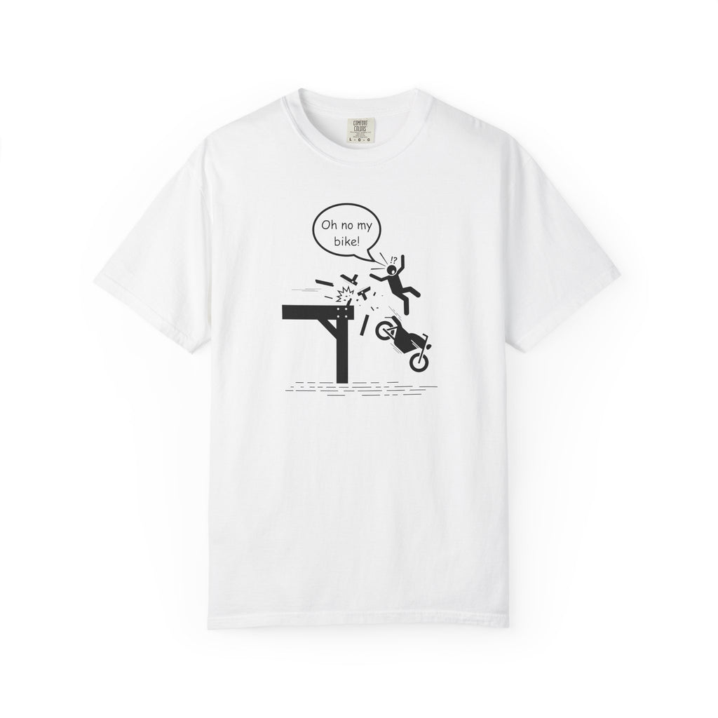 Non UK Sales Motorbike t-shirt  (Oh no my bike)  Pier B/W