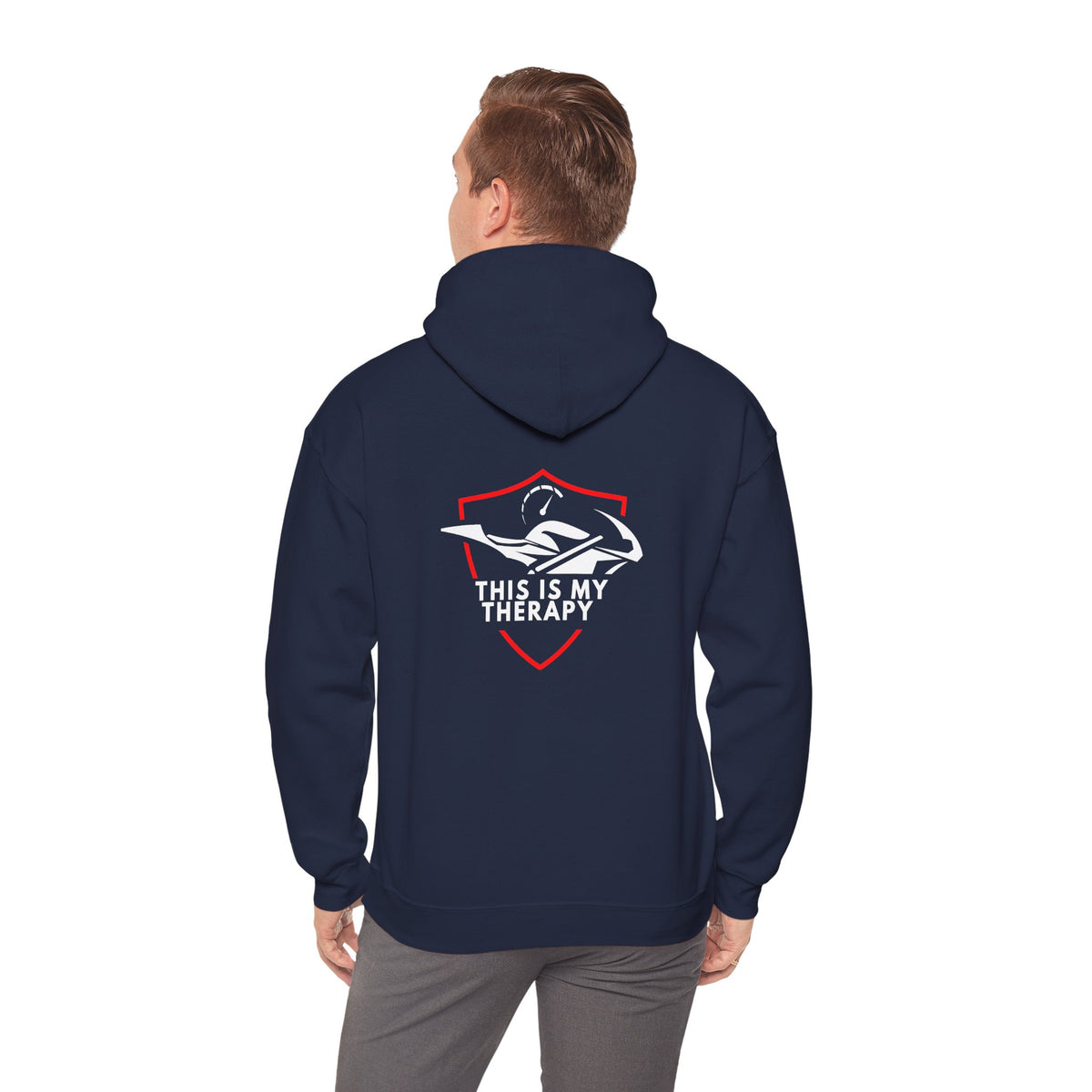 Non UK Sales Hooded Sweatshirt (This is my therapy) R/B