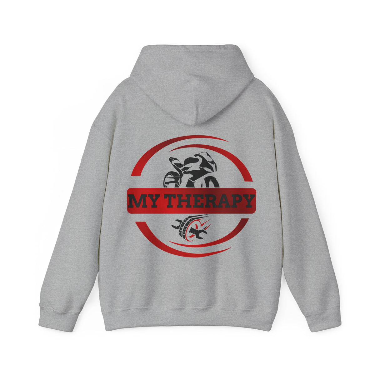 Unisex Heavy Blend™ Hooded Sweatshirt (My Therapy-Red) Back