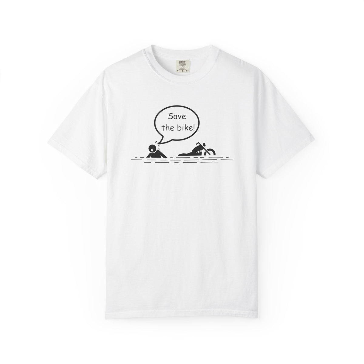 Non UK Sales Motorbike t-shirt (Save The Bike)  B/W