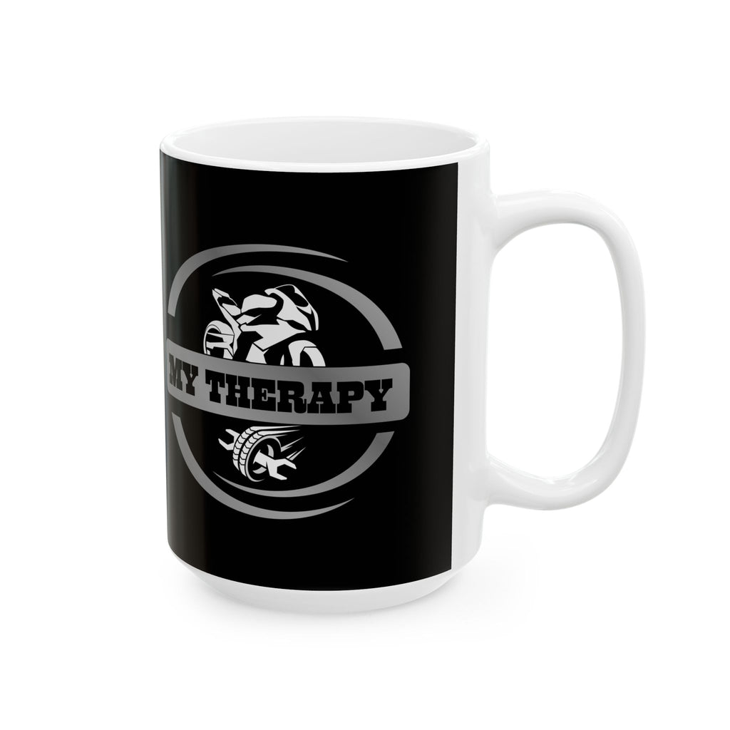Non UK Sales 11oz And 15oz White Mug With (My Therapy) S/B