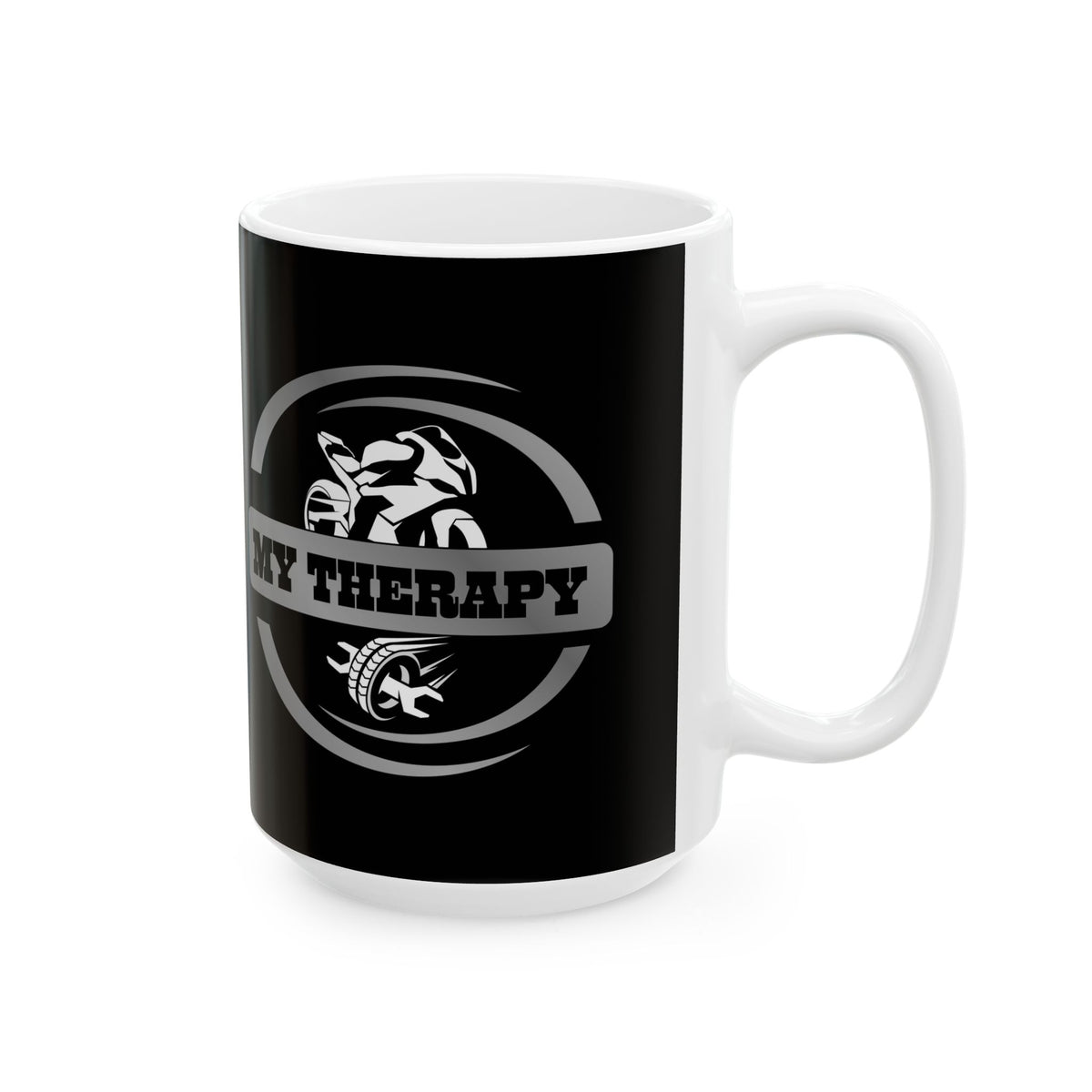 Non UK Sales 11oz And 15oz White Mug With (My Therapy) S/B