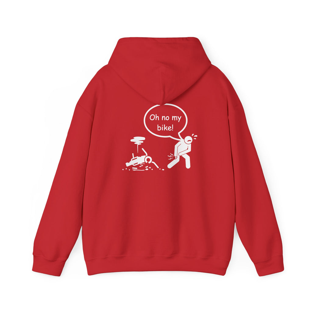 Non UK Sales Hooded Sweatshirt (Oh no my bike (Dropped) B/W