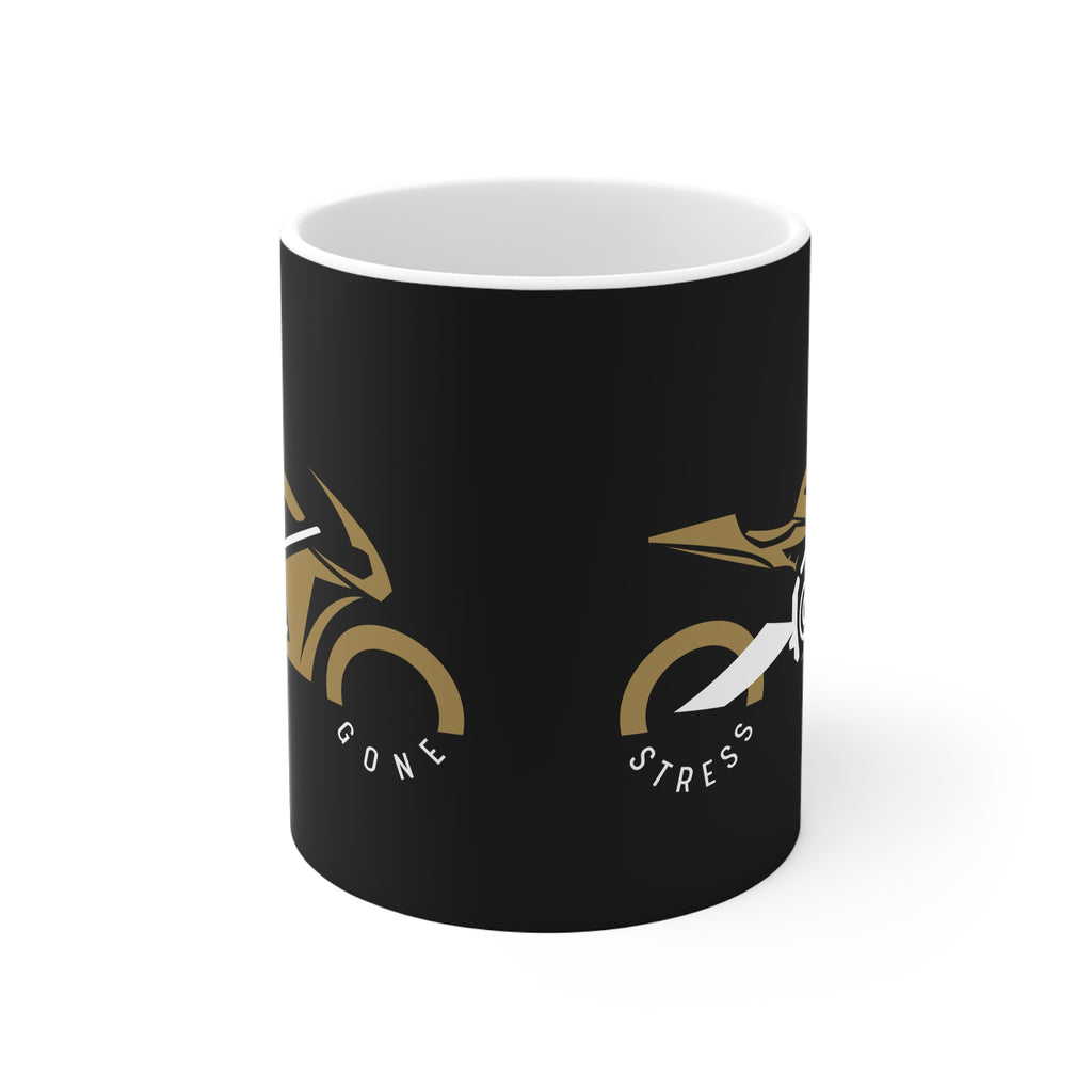 11oz White Mug With (Stress Gone)