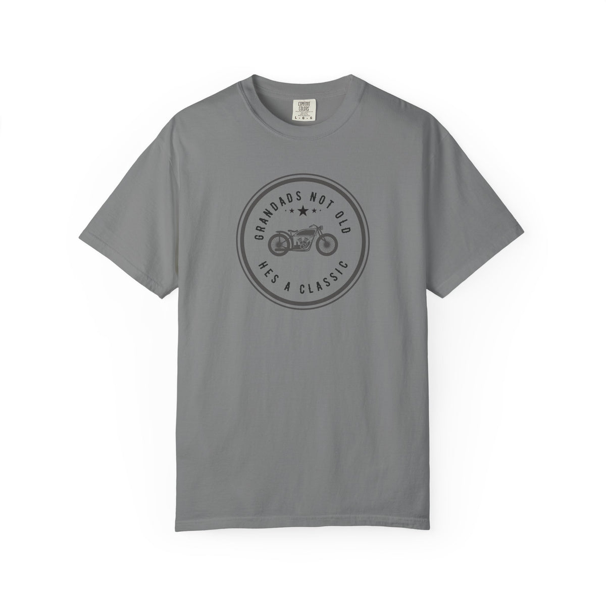 Non UK Sales Motorbike t-shirt  (Grandads not old, Hes a classic) B/W