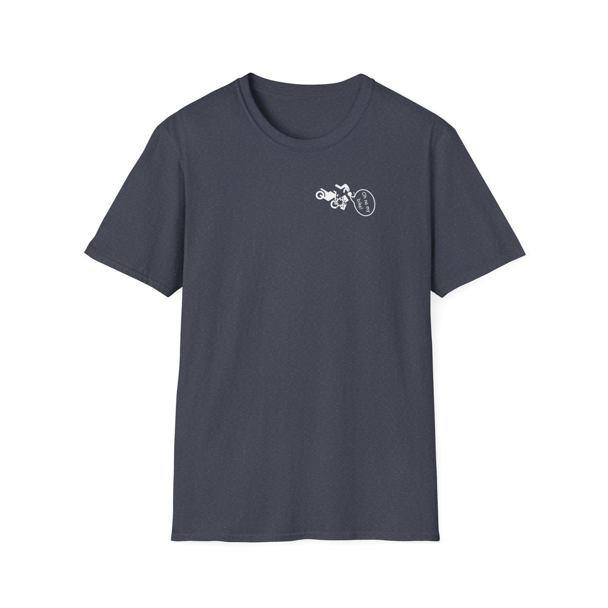 Motorbike T-shirt with 'Oh No My Bike!' (4) Small Logo
