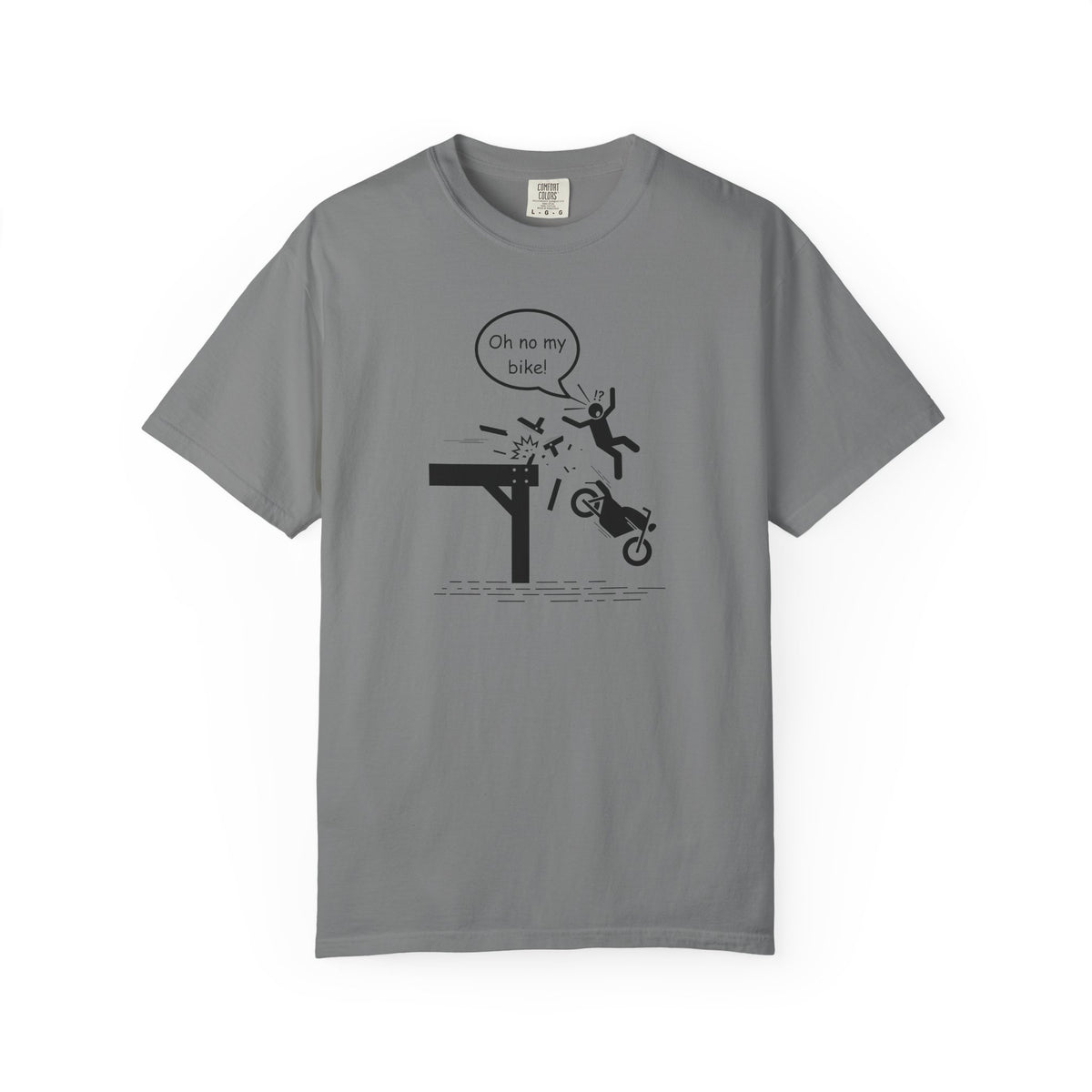 Non UK Sales Motorbike t-shirt  (Oh no my bike)  Pier B/W