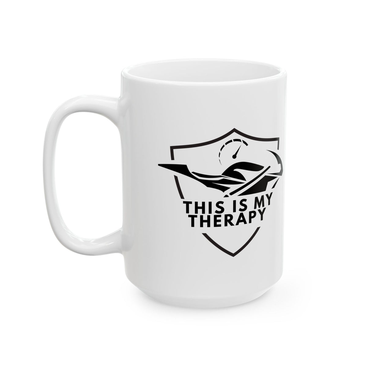 Non UK Sales 11oz And 15oz White Mug With (This is my therapy) W