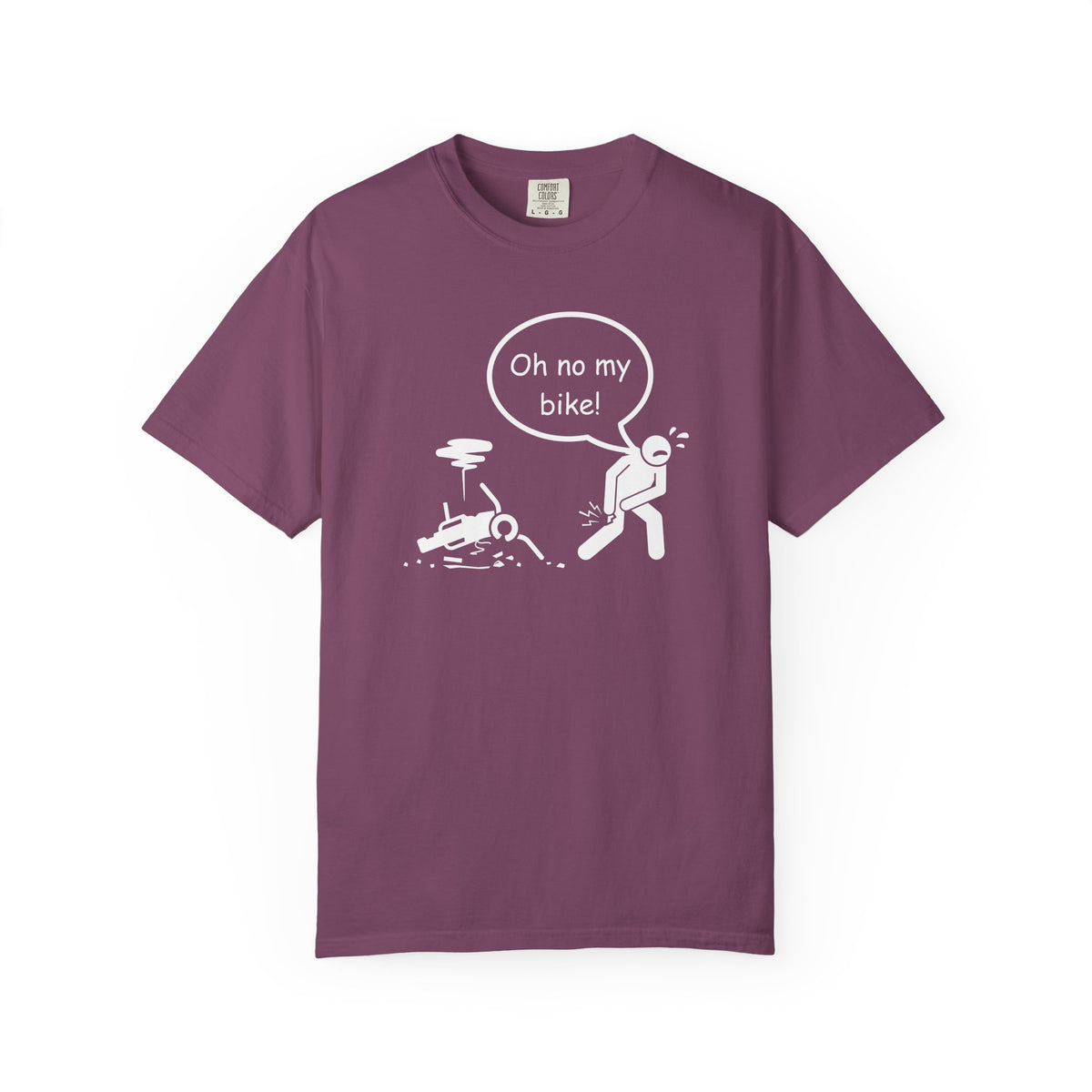Non UK Sales Motorbike t-shirt  (Oh no my bike)  Dropped W/B