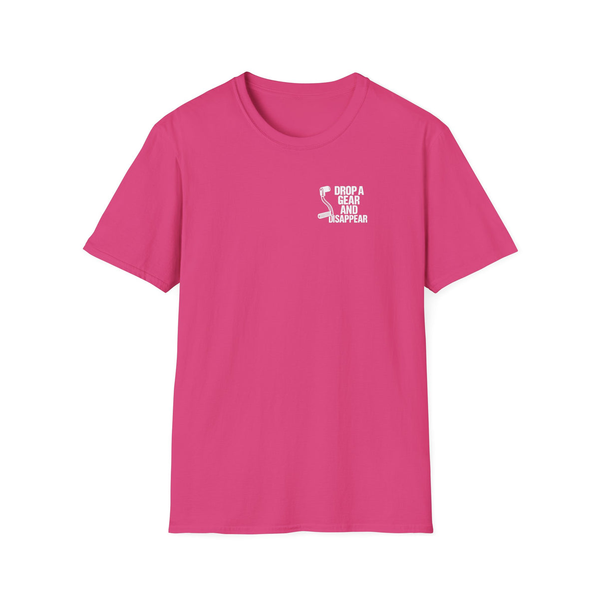 Motorbike T-shirt with 'Drop a gear and disappear' Small Logo